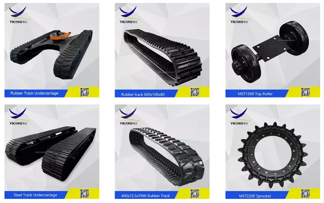Hot sale rubber track undercarriage with slewing bearing for crawler excavator chassis parts