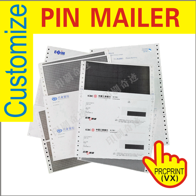 Customized blank envelope printing paper blank receipt printing paper pin mailer