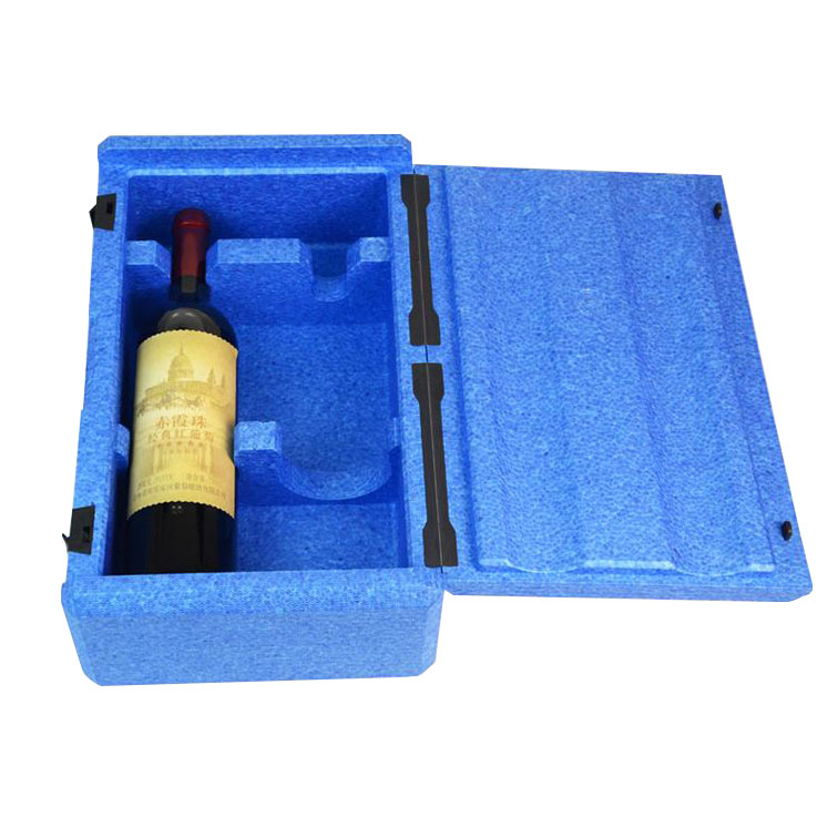 Customized factory Premium Sublimation Protective Wine Packaging Boxes 2 bottle EPP Foam Box