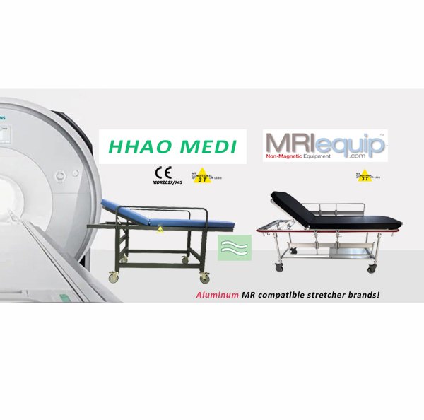 MRIEQUIP similar type MRI Aluminum NonFerromagnetic Gurney Fixed Height