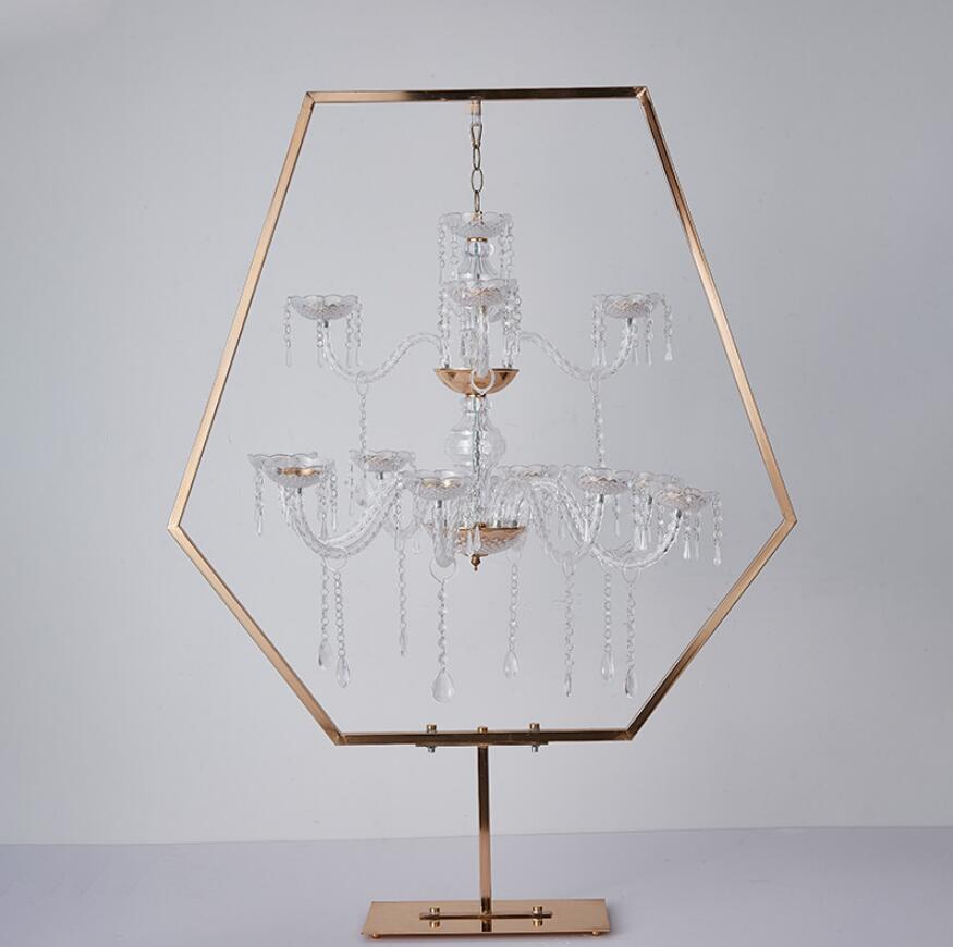 New Style Gold Metal Candelabra Vase Wholesale for Wedding