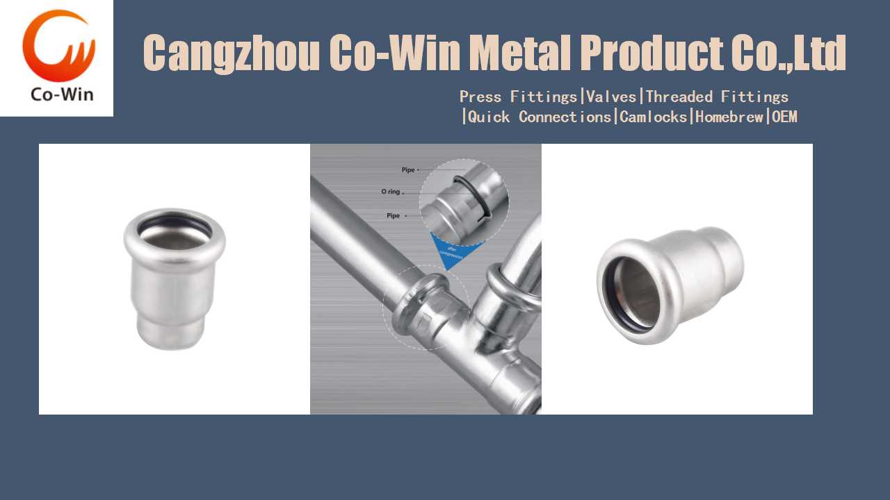 PRESS FITTING STAINLESS STEEL PIPE CAP