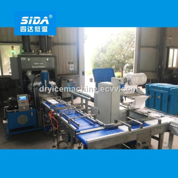 Sida brand big dry ice pellet block producing and packing line machine 5001000kgh