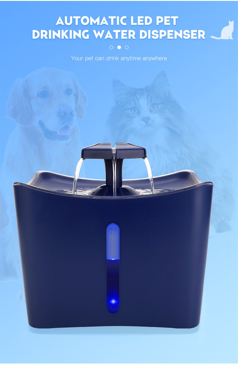 Factory Wholesale High Quality Euufree 3l Pet Drinking Pet Fountain With Switchable Light