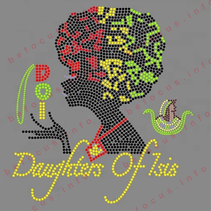 Bling Do I daughters of Isis beautiful lady rhinestone iron on heat transfer for t shirt