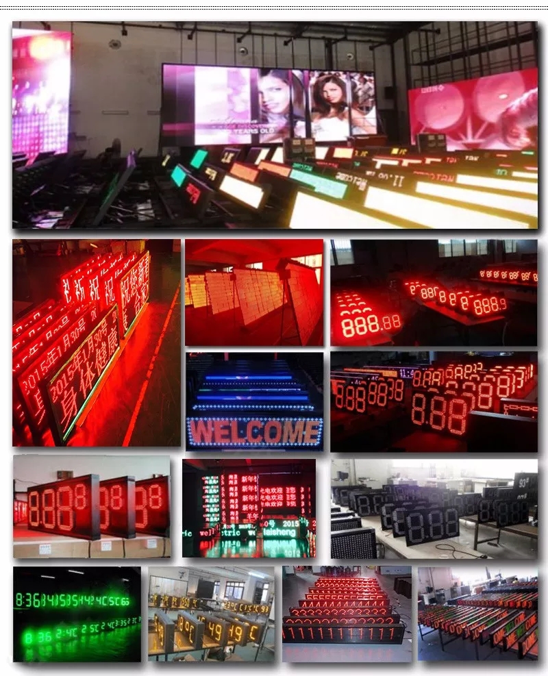 P10 Single Color LED Sign Display 960160mmRed Yellow Green Blue White