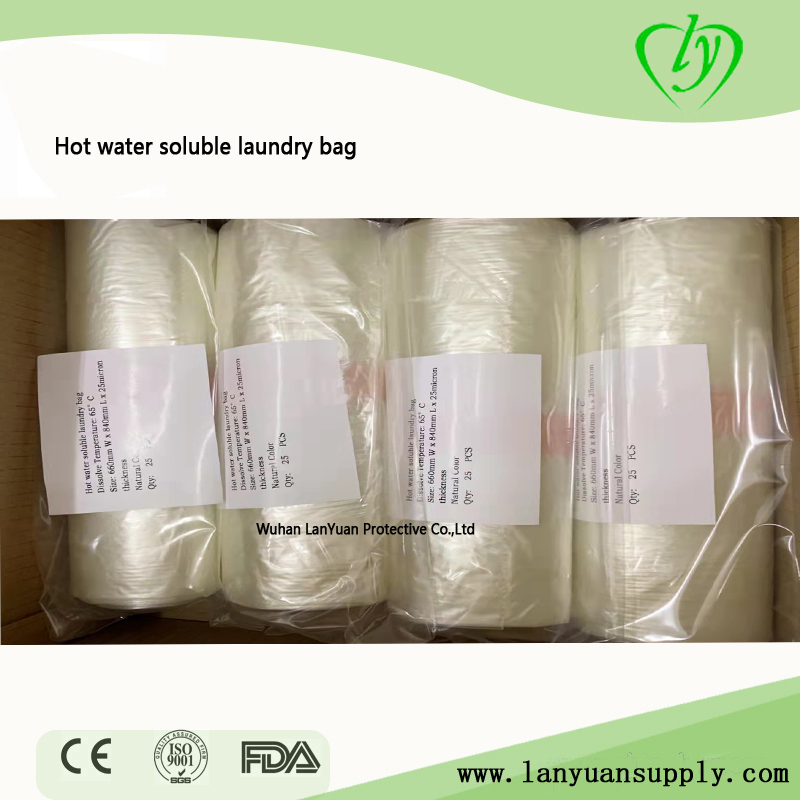 PVA Disposable Water Soluble Laundry Bag for Hospitals