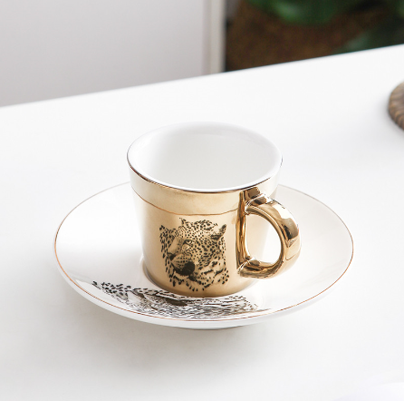 Creative Horse Anamorphic Cup Mirror Reflection Cup Hummingbird Mug Luycho Coffee Tea Set with Coaster