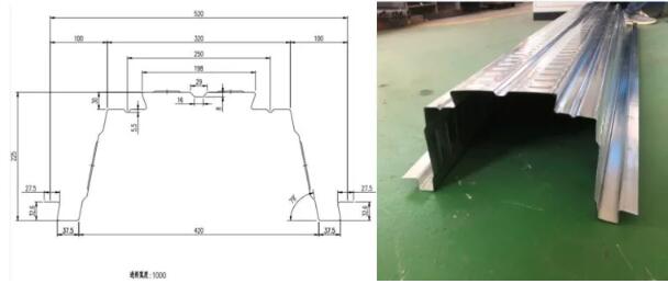 Trapezoidal Steel Decking Single Wave Roll Forming Machine For Jordan