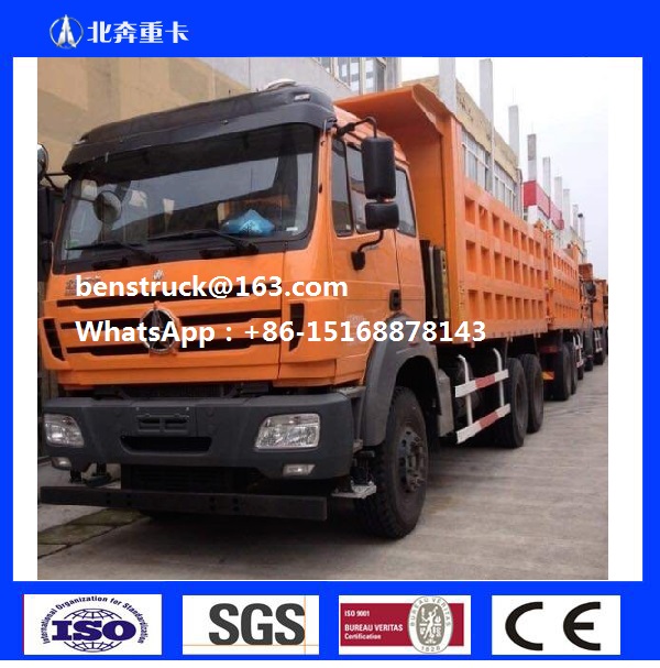 Beiben Truck 380HP 20Cubic 10Wheels 38001450 NG80B Long Cabin 6x4 Tipper Dump Truck Low Price for Sale