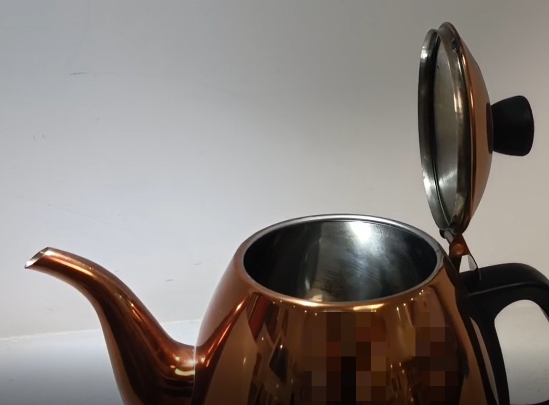 Gold small tea pot goose neck electric kettle for home and hotel