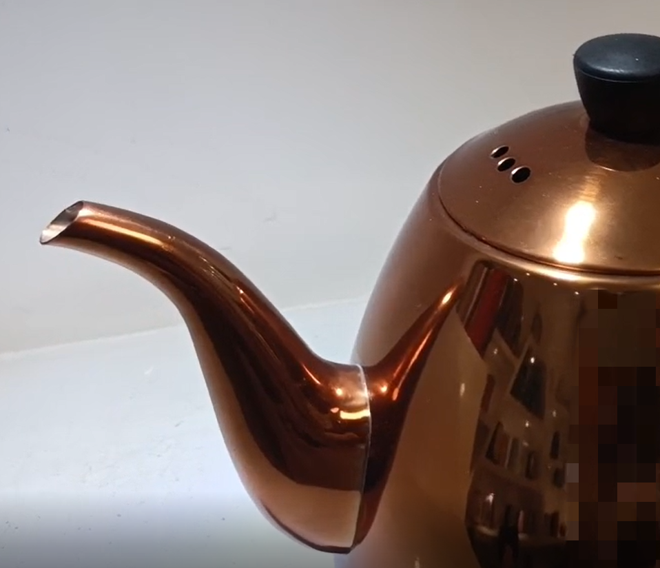 Gold small tea pot goose neck electric kettle for home and hotel