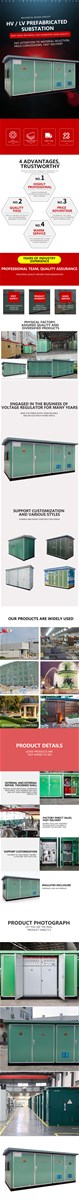Customizable highvoltagelowvoltage prefabricated substations for residential quarters construction power supplies e