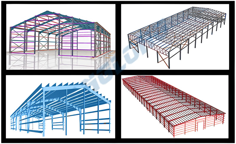 Garage steel structure supply domestic vehicle parking warehouse