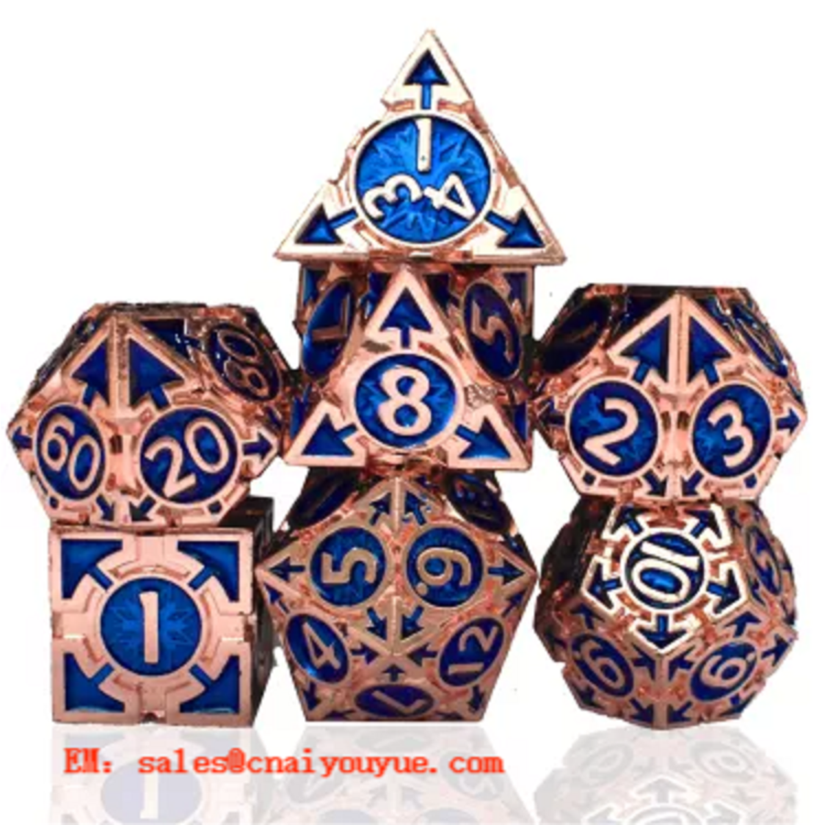 Factory wholesale metal dice new product DND game rpg game dice set of 7