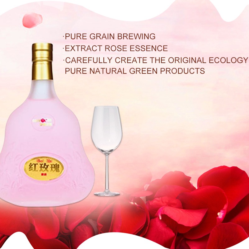 Red Rose Wine 700ml 18Vol Carefully Prepared Rose Wine Pure Natural Flower Wine