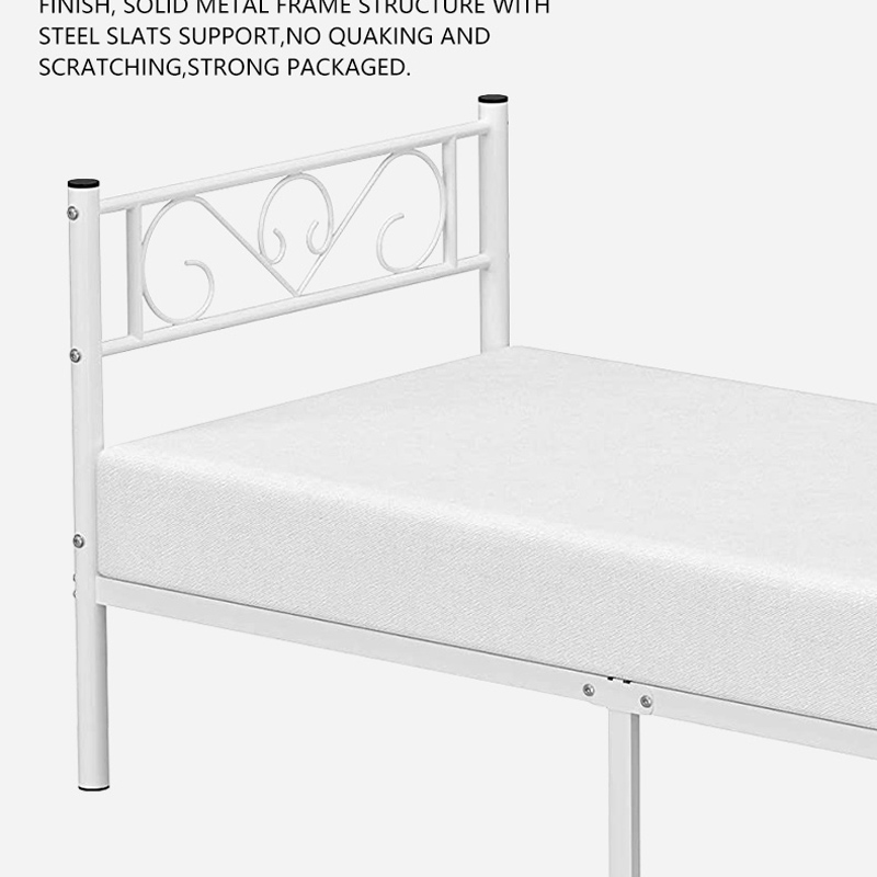 Cheap Nordic Metal Bed Furniture for HotelBedroomApartmentLoft Wrought Iron Metal Bed