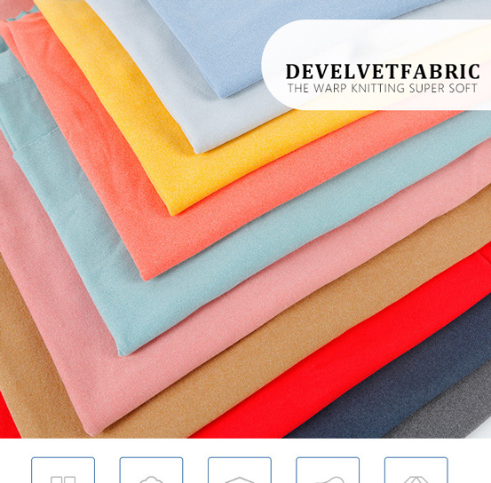 German velvet fabric is used to make mens and womens bottoming shirts and pants