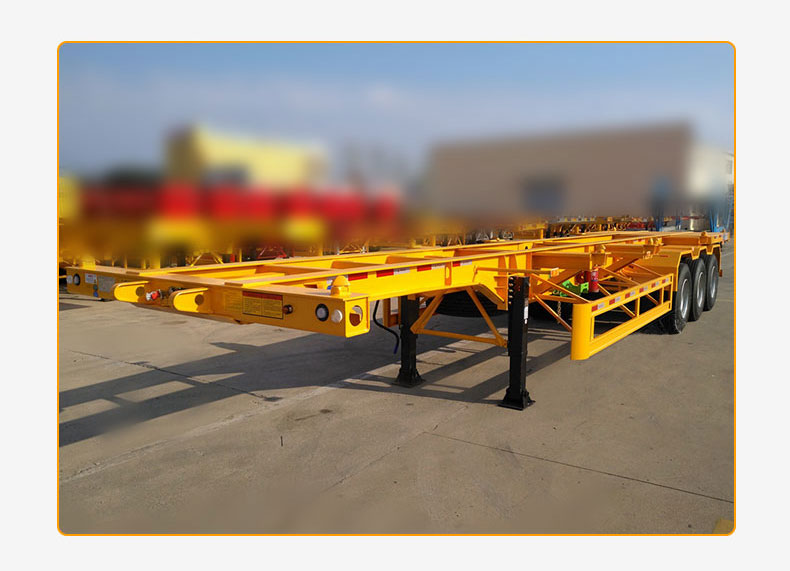 20 Tons80 Tons Truck Trailer 3 Axle 4 Axle Skeleton 20 Feet Container SemiTrailer