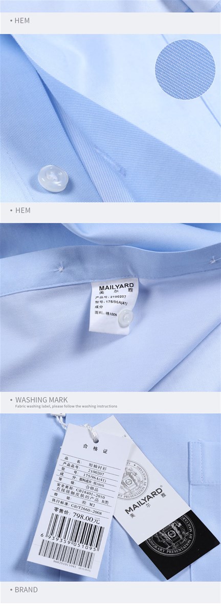 Short Sleeve Shirts Pure cotton noniron business formal mens shirts new short lining