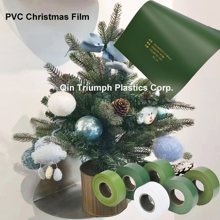 Green Rigid PVC Sheet Roll Christmas Tee Film for Fence Grass