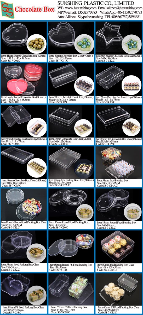 Ferrero Rocher Food Cookie Chocolates Candy Biscuit Truffle Case Plastic Chocolate Packaging Box