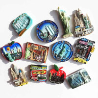 Wholesale 3D Resin Crafts US Tourist Souvenir World City Resin Fridge Magnet Crafts Decorative Refrigerator Magnets