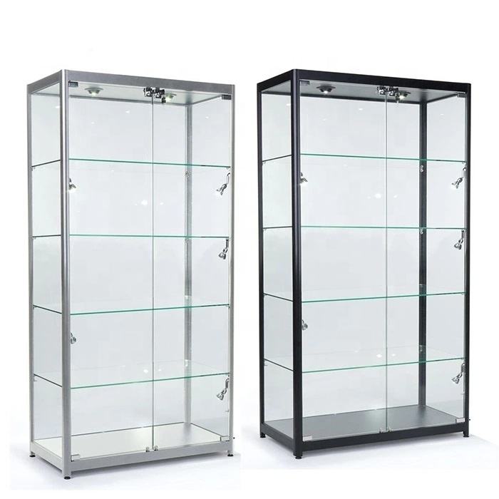 Glass Display Cabinets for Retail Display Museum Exhibition Jewelry Store Tabacoo Shop Cosmetics display Toy S