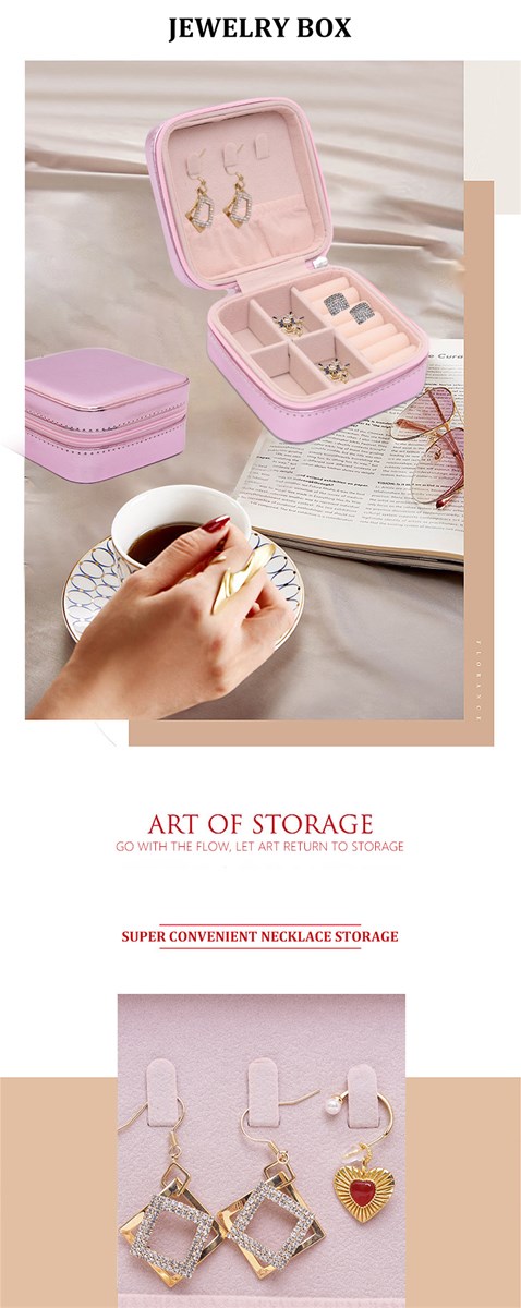 European and American style portable jewelry box clamshell simple earrings earrings ring storage cosmetics accessories s