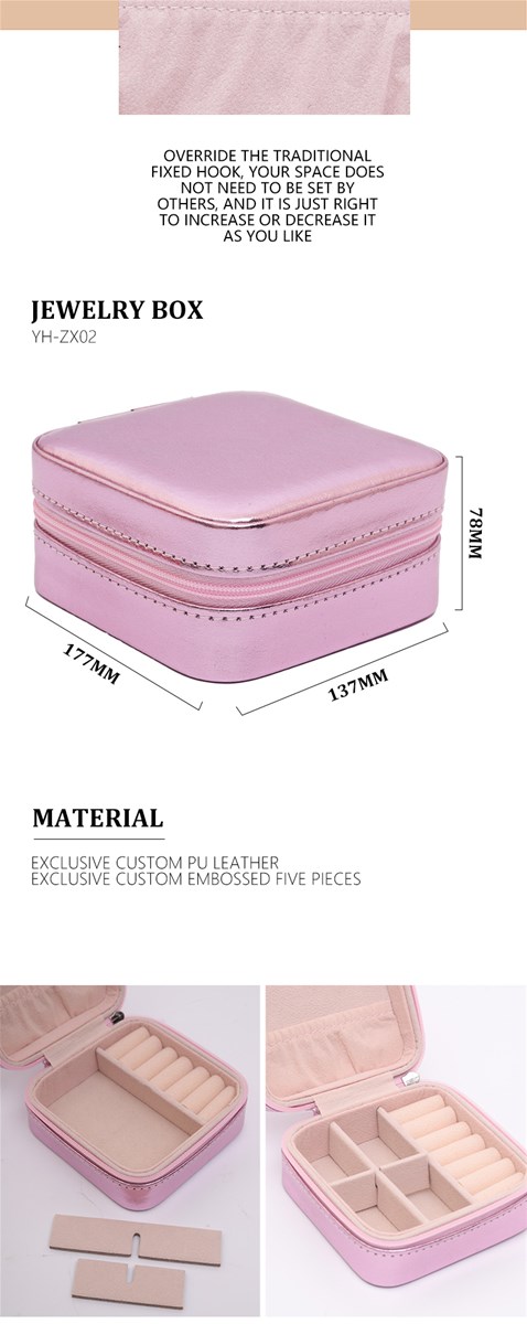European and American style portable jewelry box clamshell simple earrings earrings ring storage cosmetics accessories s