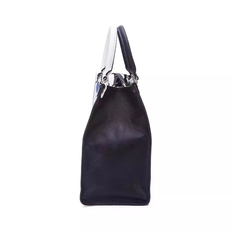 Stylish girls college trendy combine white and black handbag women eye theme cute bags
