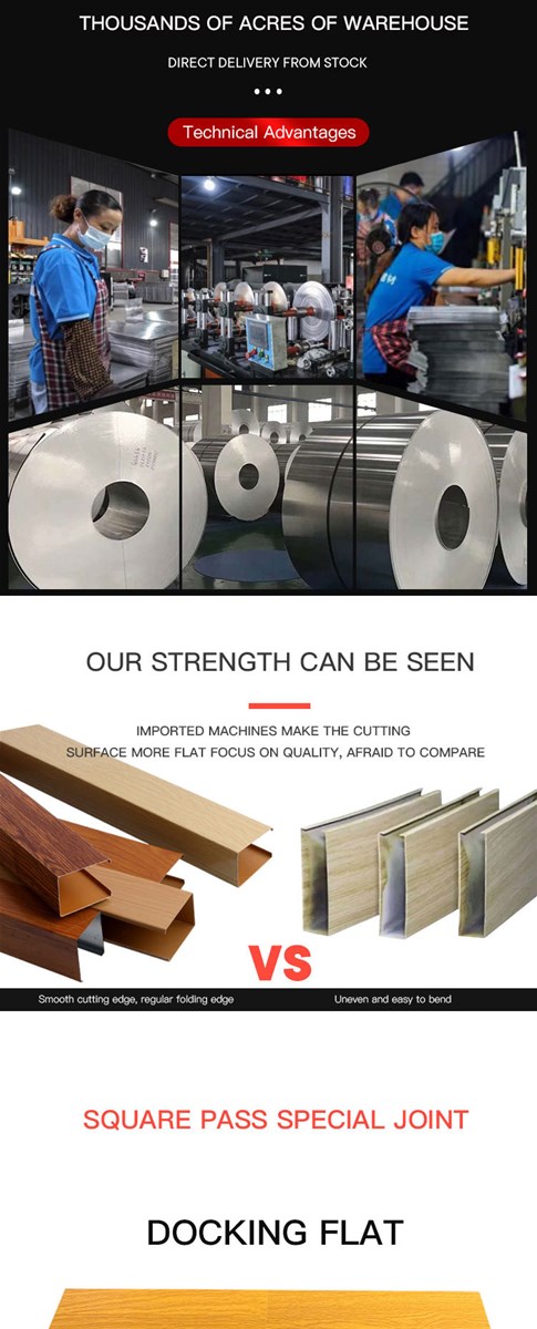 New ceiling aluminium material roller coated square pass