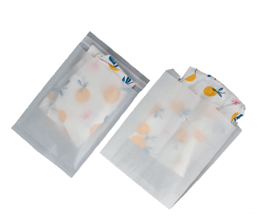 Custom Biodegradable Glassine Paper Clothing Bag Underwear Bag Glassine for Packaging