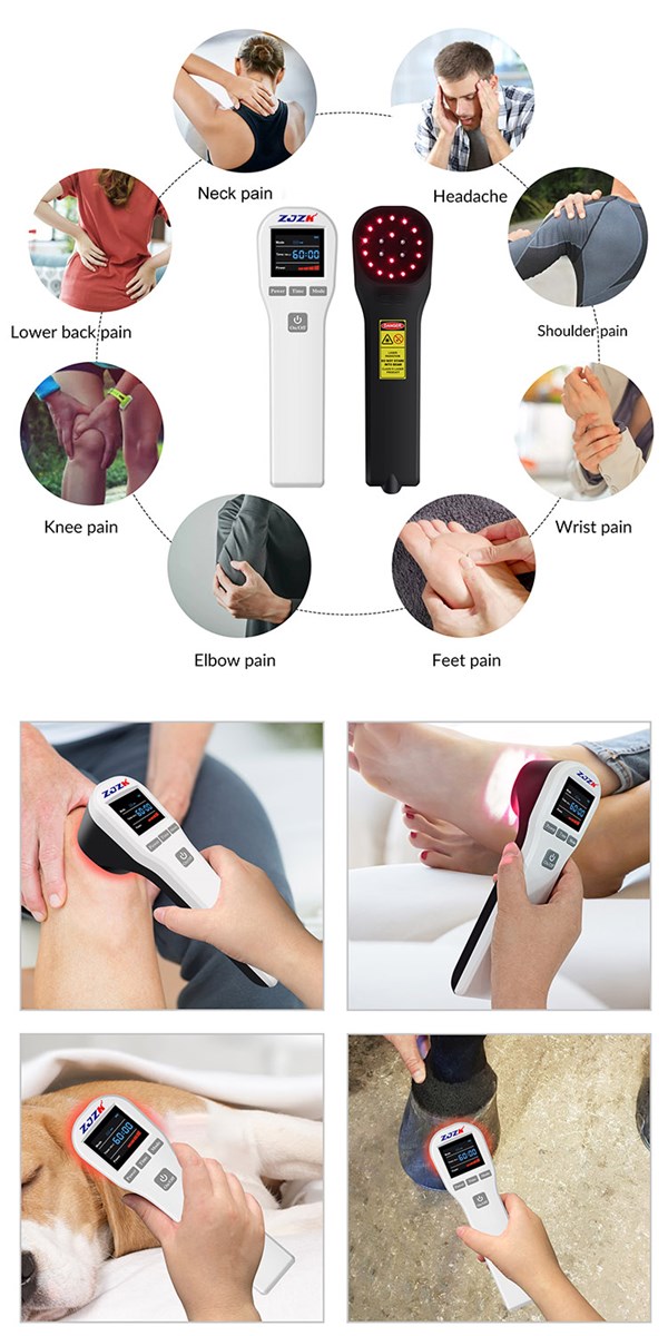 650nm 808nm cold laser therapy device lllt for pain relief and physical rehabilitation