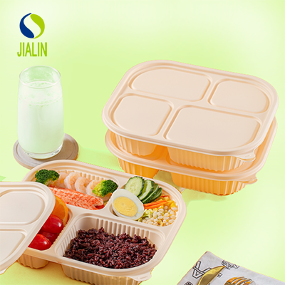 3 5 compartment eco friendly biodegradable disposable packaging cornstarch corn starch takeaway bento food container