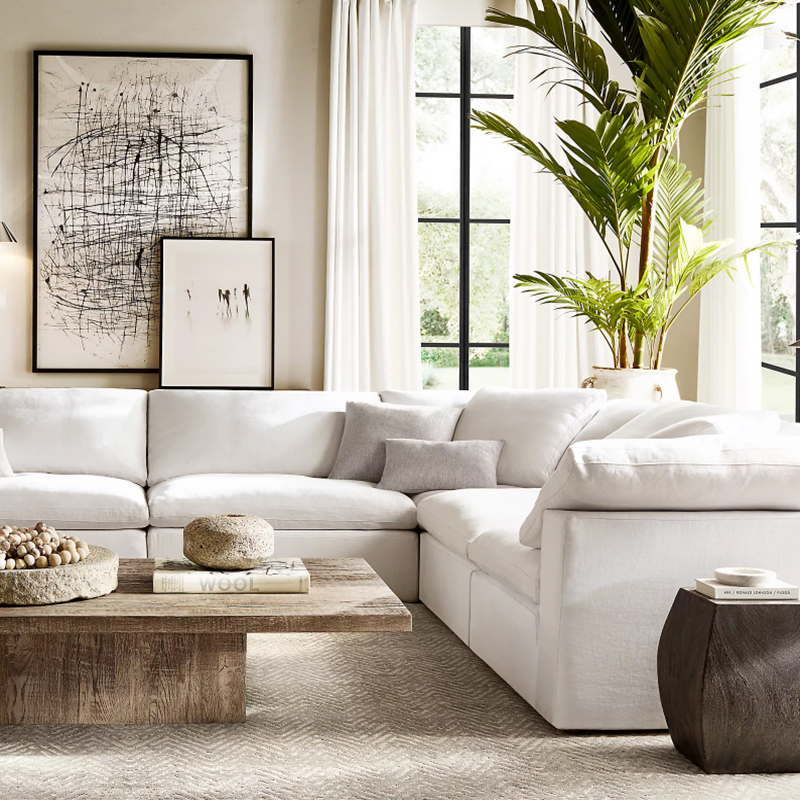 Modern minimalist cloud sofa cream style minimalist and comfortable