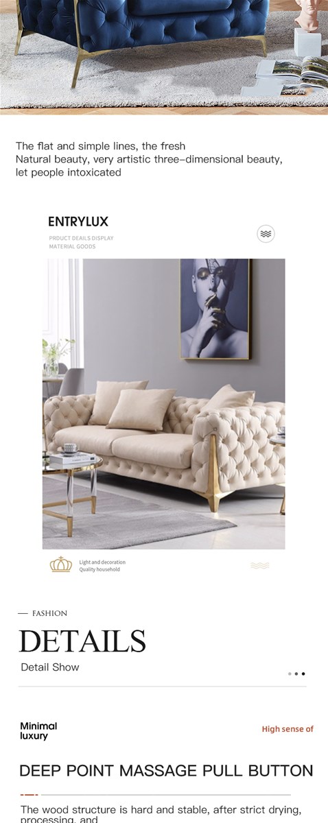 Chesterfield sofa seats are filled with plant fibres for comfort strength and support