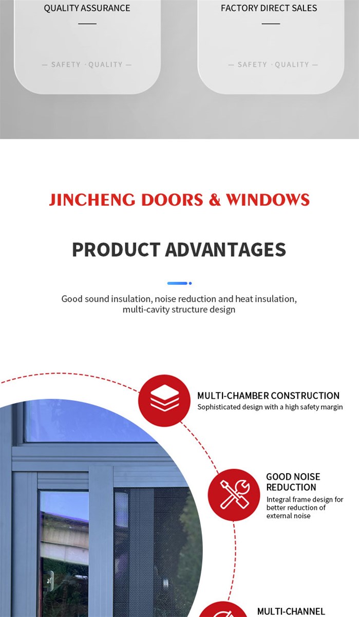 Jingcheng 90 series sliding windows this unit price includes the screen fan custom products
