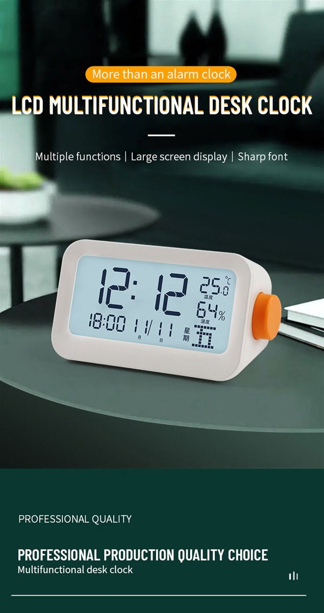 LCD multifunctional desk clock