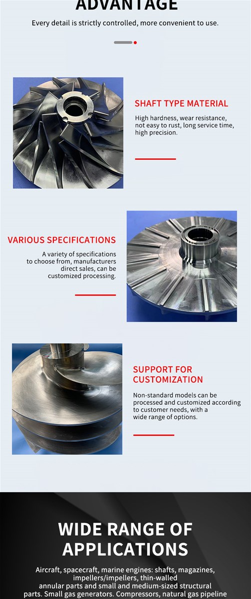 Impeller type parts in stainless steel natural gas pipeline booster etc please ask for details