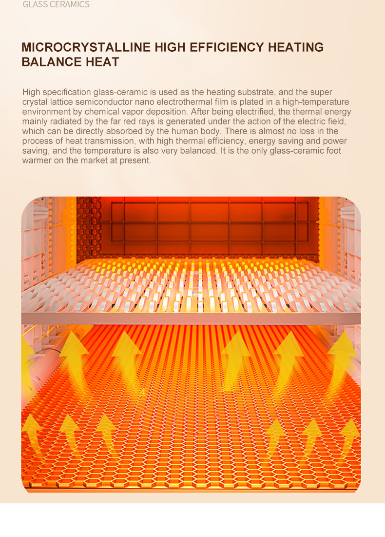 Far infrared semiconductor microcrystalline heating glass foot bath device