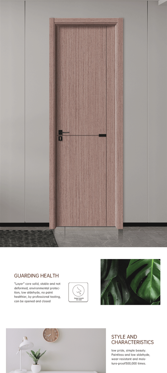 Meisen F07 wood grain series 2Q black cross black line indoor set door