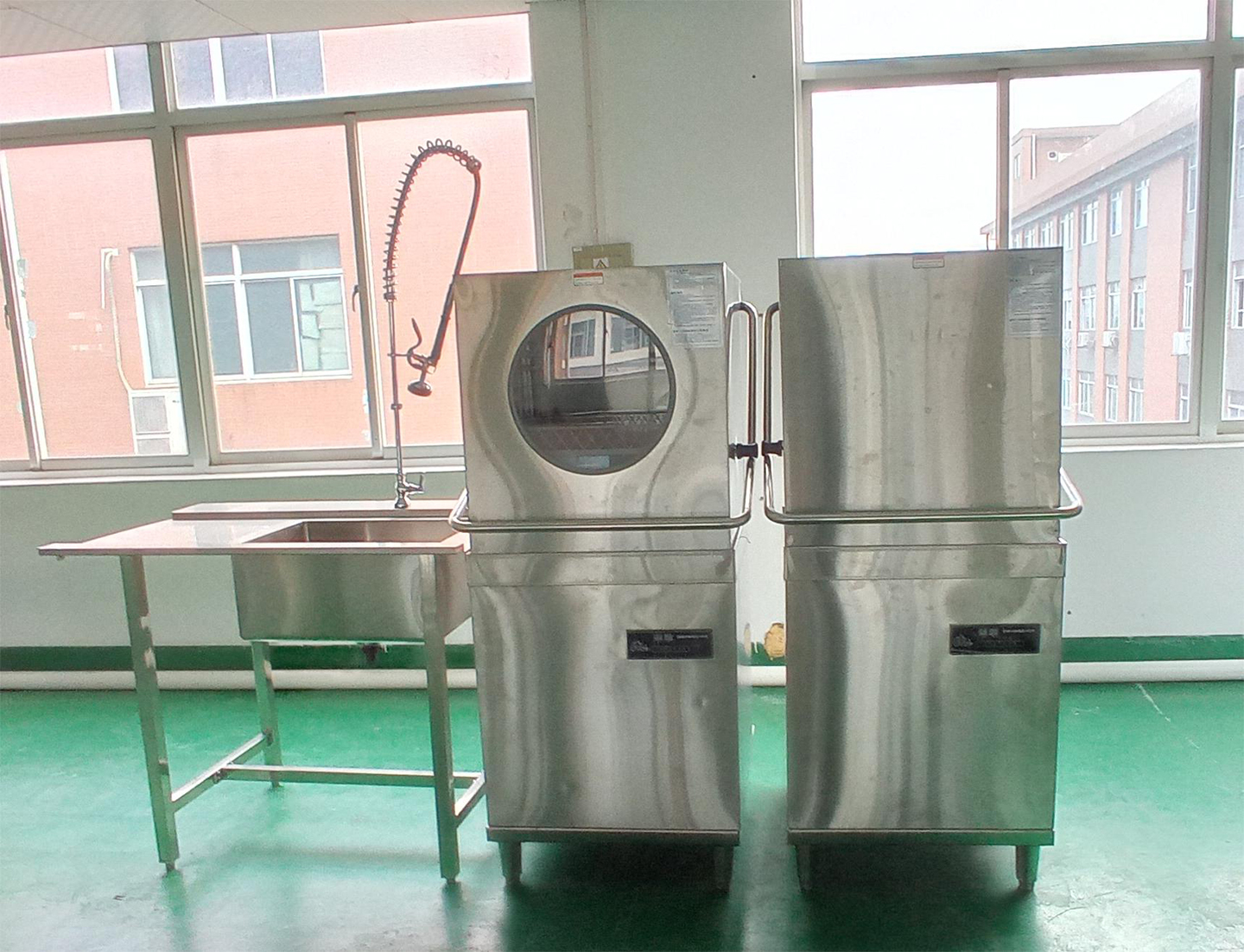 Hight Quality Hood Type Dishwasher Commercial Kitchen 304 Stainless Steel Dishwasher Hood Type Cater Machine