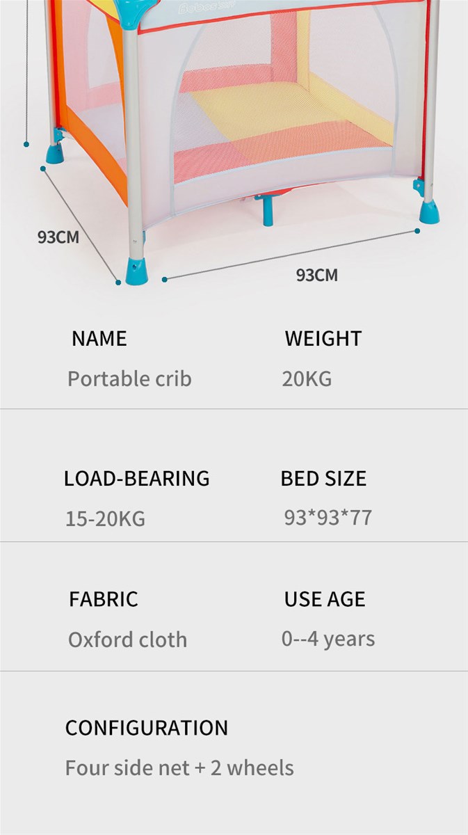 Portable Crib 4 Custom supported