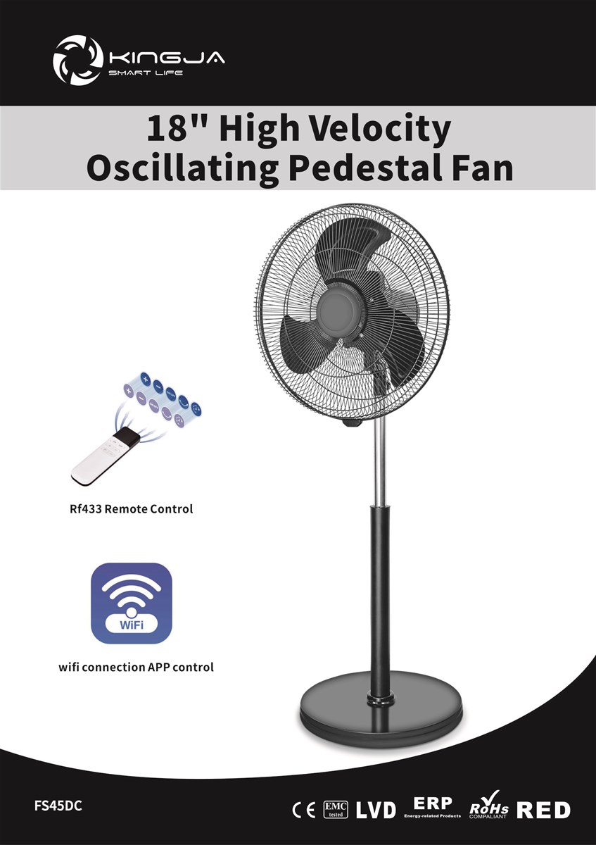 18 inch DC stand fan with App wifi control