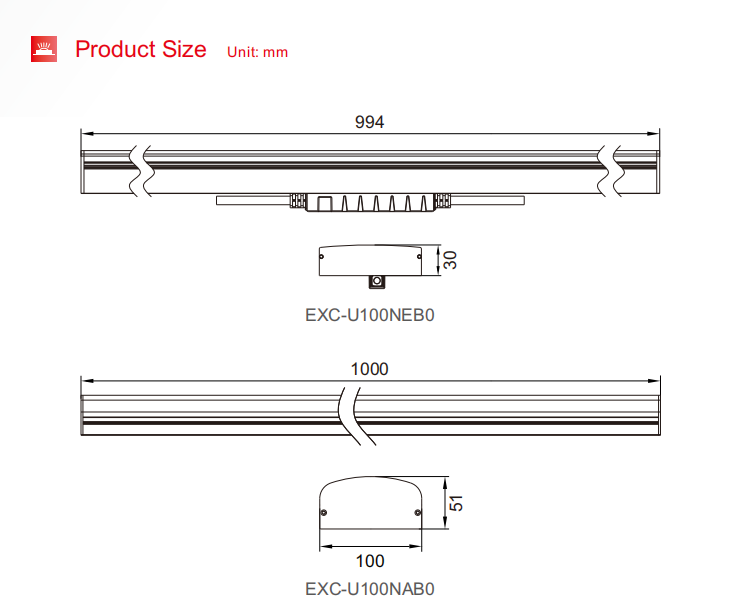 100cm LED Strip Aluminum Profile with Diffuser Milky PC CoverLED Bar Strips Light Holder