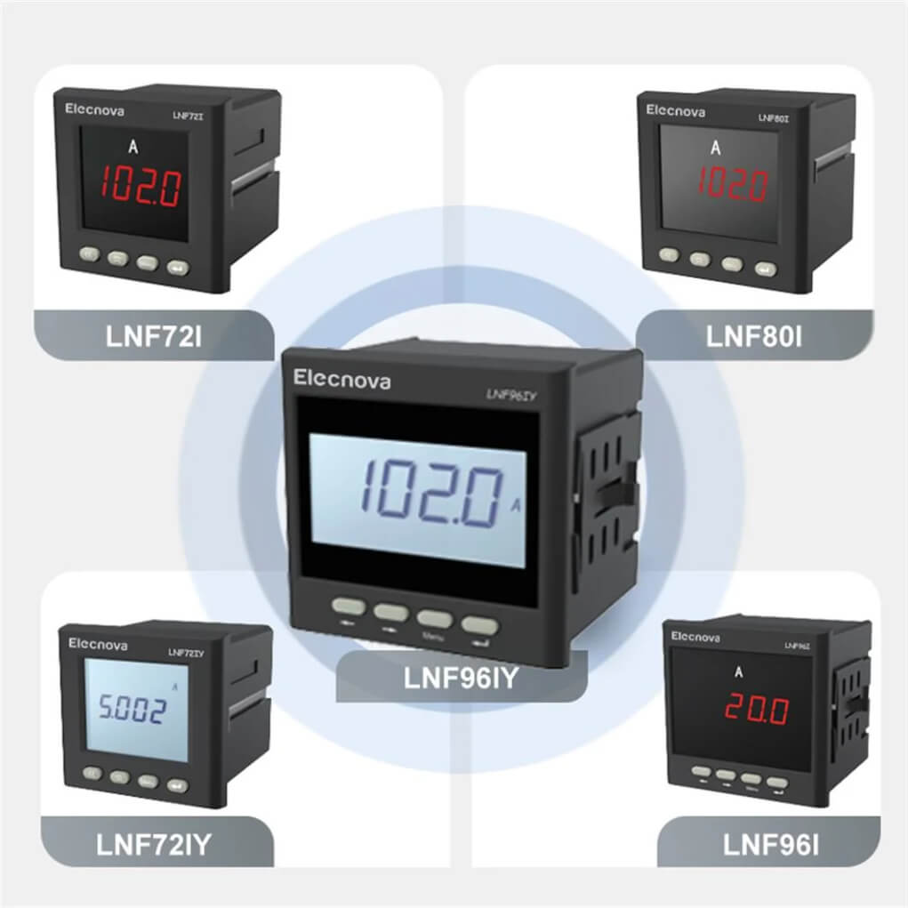 Three Phase Current RS485 Commnication AC Panel Ampere Meter for Power Distribution System