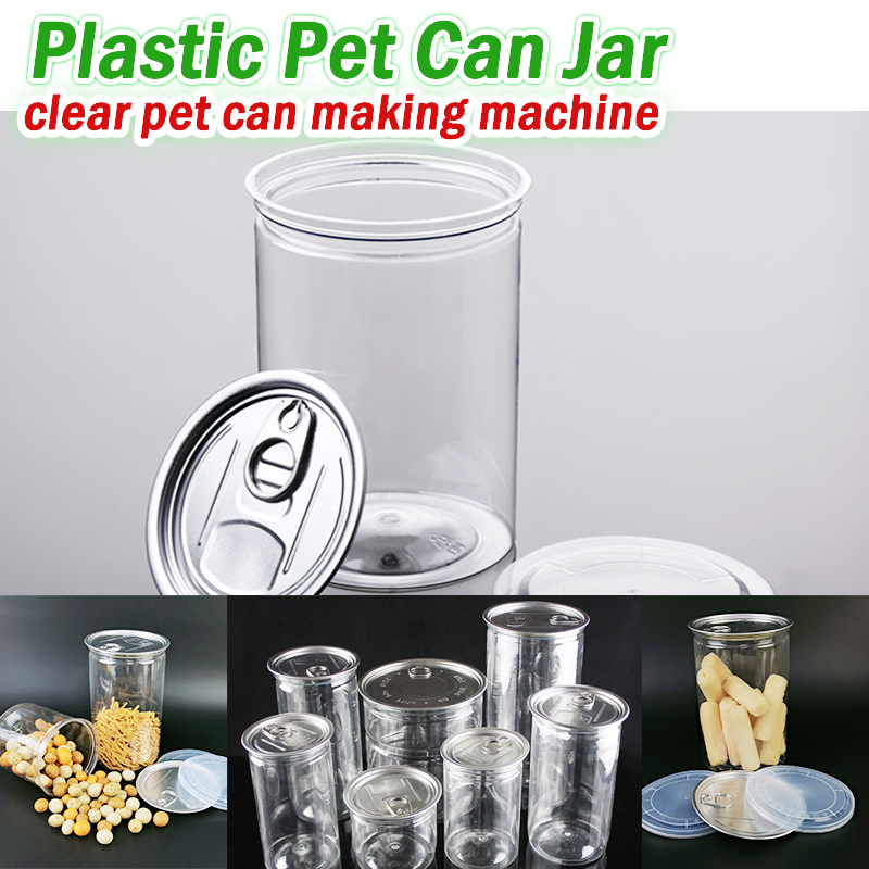 transparent pet can jars bottles neck cutting packaging machine