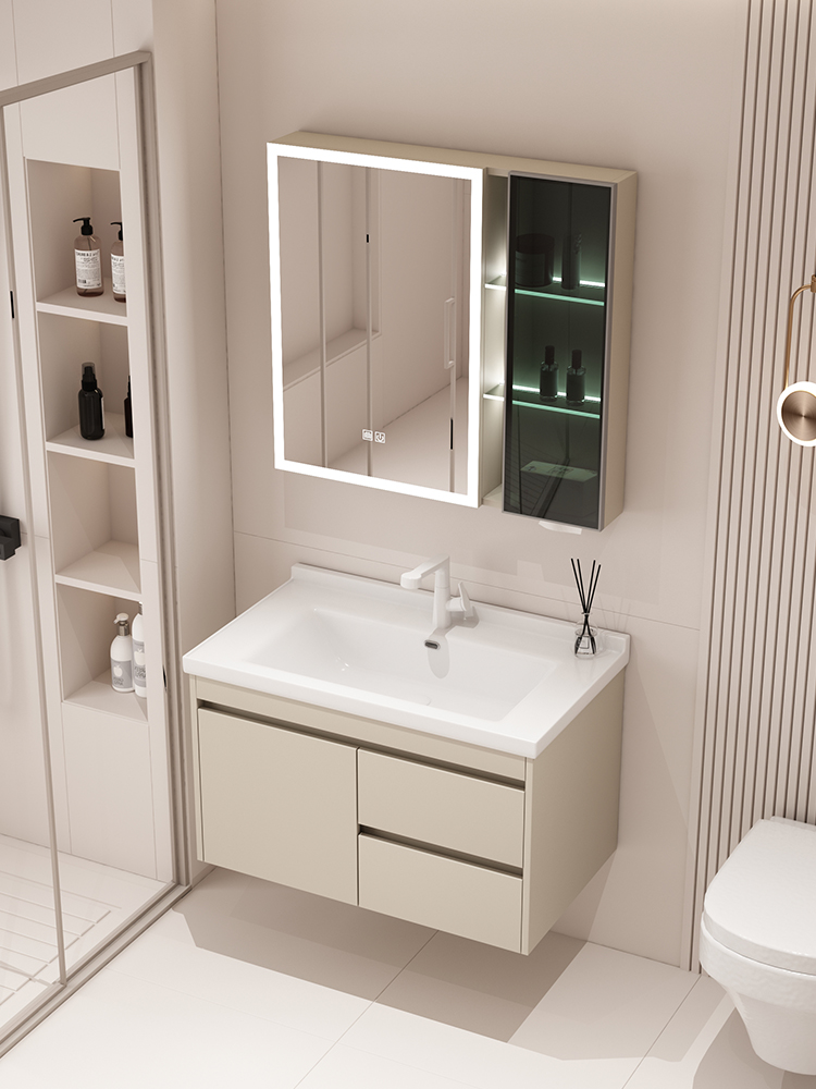 bathroom cabinet ceramic washbasin vanity counter basin
