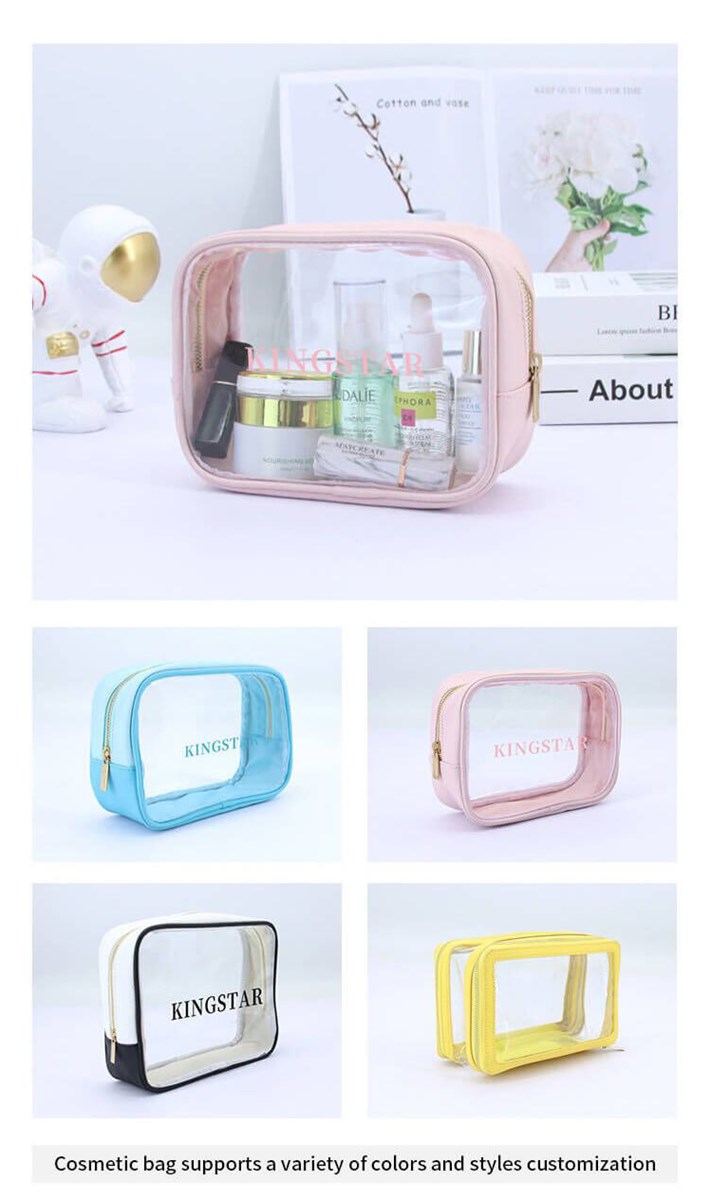 Clear Makeup Organizer Pouches Transparent PVC Cosmetic Bag